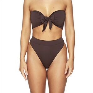 Myraswim Gene Bandeau Chocolate Bikini Top